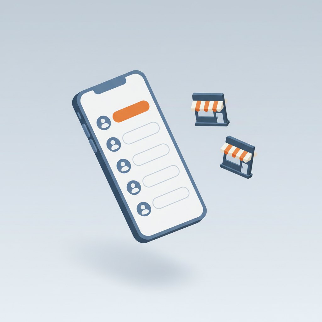 Ilustração de como ver as lojas que eu sigo na Shopee: lista de lojas seguidas no perfil do aplicativo